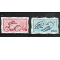 ГДР -1963(Мих.973-974)  **  ,  Мотоциклы, Мотоспорт