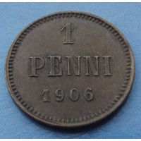 Финляндия в составе РИ. 1 пенни 1906