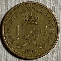 Монета Антильские острова 1 гульден 2004 год