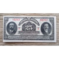 Werty71 Мексика 25 центаво 1915 UNC банкнота