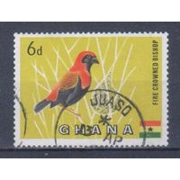 [1862] Гана 1959. Фауна.Птицы.Ткачик. Гашеная марка.