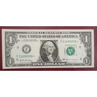 Торг! 1 доллар США 2017 года со звездой (банкнота замещения)