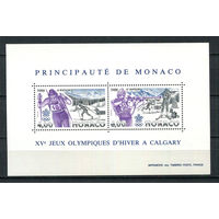 Монако - 1988 - Зимние Олимпийские игры - [Mi. bl. 38] - 1 блок. MNH.  (Лот 83HB)-T4P50