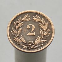 Швейцария 2 раппена 1875
