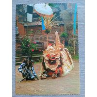 Этнография. Индонезия. Танец Баронг и обезьяна