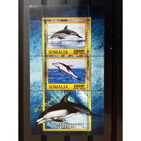 Блок рыбы фауна морская жизнь  MNH