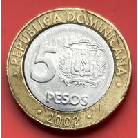 39-10 Доминиканская Республика 5 песо 2002 г.