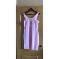 Винтажная комбинация СССР зефирно-розового цвета