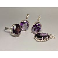 Кулон Серьги и Кольцо серебро 925 пр. Размер 20 мм. С рубля.