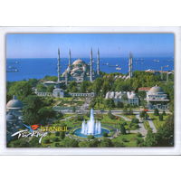 Подписанная открытка Турция 2014г. "Голубая мечеть в Стамбуле"