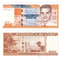 Куба 200 песо 2024  год UNC