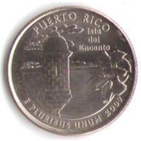 25 центов 2009 г. Округ Пуэрто-Рико серия Штаты и Территории Двор D _UNC