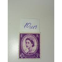 Великобритания 1958 Профиль королевы Елизаветы II.