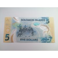 Соломоновы острова 5 полимер UNC c рубля