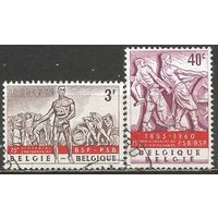 Бельгия. 75 лет Социальной партии страны. 1960г. Mi#1188-89. Серия.