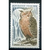 Франция - 1972г. - фауна, сова, охрана природы - 1 марка - полная серия, MH [Mi 1787]. #2-Fr-41-A-1