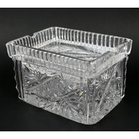 Пепельница хрустальная с сигаретницей, Чехословакия, 1960-е годы