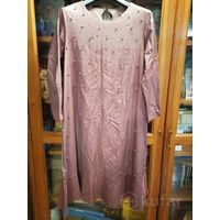 Шикарное нарядное кожаное платье, р-р 56-58