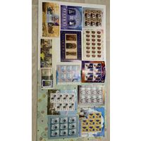 Сборный лот листов и блоков марок Беларусь и СССР 13 шт.