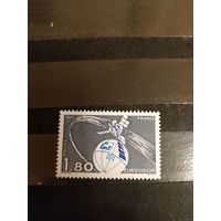 1980 Франция космос Евровидение искусство культура чистая клей MNH выпускалась одиночкой (4-5)