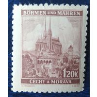 Богемия и Моравия (1939–1945) 1939 1 из 18, замки, клей , след от наклейки .
