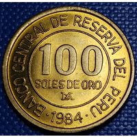 Перу 100 солей 1984 г. 150 лет со дня рождения адмирала Грау.
