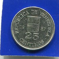 Венесуэла 25 сентимо 1987