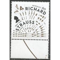 Германия. 150 лет со дня рождения Р.Штрауса. Композитор. 2014г. Mi#3086.