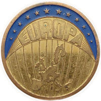 Свободное Государство Бавария. Еврозона. 1 экю 1999. МД- Вальдашафф. Медь покрытая золотом. Цветная. Unusual.