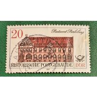 ГДР 1987. Здание Почтамта в городе Перлеберг