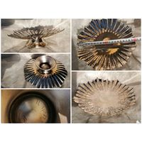 Изящная конфетница. Мельхиор с тиснением, середина прошлого века. СССР.