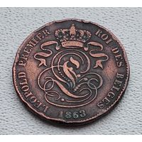 Бельгия 2 сантима, 1863 3-14-36