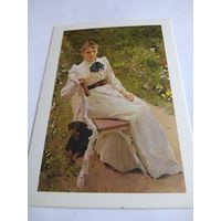 Открытка.  В. А. Серов. Портрет.