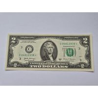 2 доллара США 2017 года, серия замещения С04812938* из пачки пресс