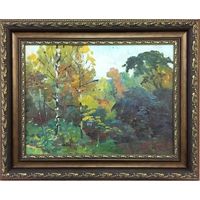 Маслеников П.В;Нар.худ;53/65,5см;1992г. "Берёзы";К/М