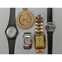 Часы Кварцевые в ремонт или на запчасти. Не проверены! Одним лотом 5 шт. С рубля