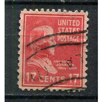США - 1938/1954 - Эндрю Джонсон 17С - [Mi.429A] - 1 марка. Гашеная.  (Лот 52HD)-T4P16