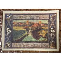 Нотгельд 50 пфеннигов 1921 год. Поппенбюттель. Веймарская республика