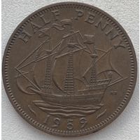 Великобритания 1/2 пенни 1959 г.