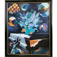 Кищенко А.М. "Гимн сирени", 1989г. Холст, масло. Размер 136х110 см.