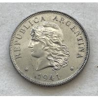 Аргентина 50 сентаво 1941 - нечастая, один год чекана!