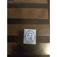 1879 Италия король Уберто 1 Мих 40 чистая без клея без дыр каталог Михеля оценка 590 евро итальянский каталог Сассоне 600 евро большая скидка (3-8)