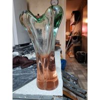 С рубля! Ваза Неман цветное стекло