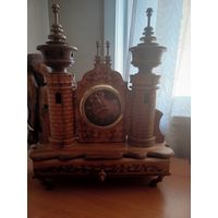 ЧАСЫ НАСТОЛЬНЫЕ РУЧНАЯ РАБОТА ПО ДЕРЕВУ .