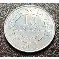 Боливия 10 сентаво, 2017    ( 1-2-8 )