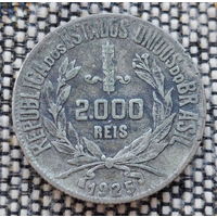Бразилия 2000 рейсов 1925 года. Серебро! Сторгуй за свою цену, предложи обмен! Y