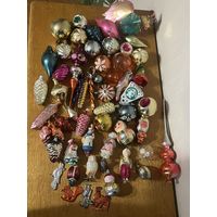 Ёлочные игрушки СССР !!! БОЛЬШОЙ ЛОТ !!! БОЛЕЕ 40 ИГРУШЕК !!! С РУБЛЯ!!!