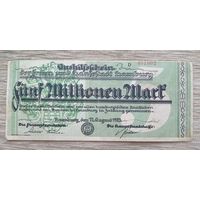 Werty71 Германия 5 миллионов 5000000 марок 1923  Гамбург 5 000 000 банкнота гроссгельд