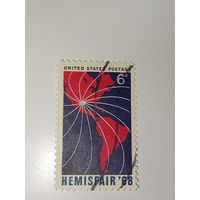 США 1968 в честь Всемирной выставки HemisFair '68 в Сан-Антонио, штат Техас.