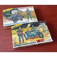 2 сборных модели 1/35: Мотоциклы ВОВ, Вермахт.